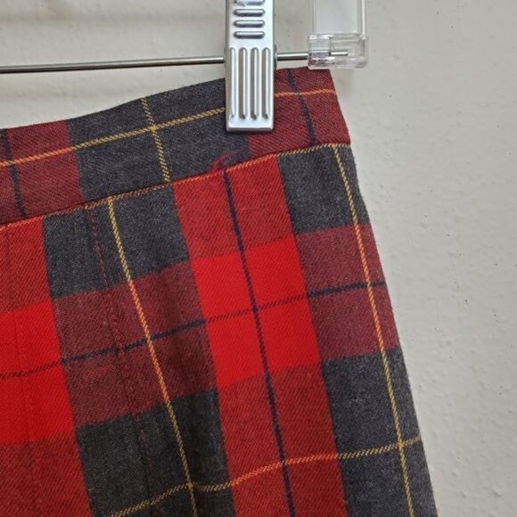 Vintage McHenry's plaid wool pleated midi skirt - Picture 2 of 9